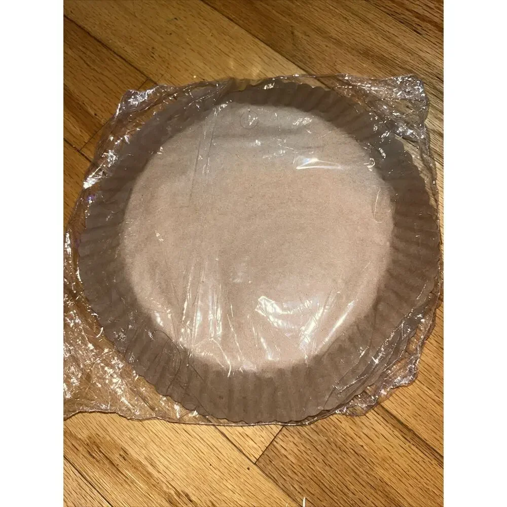 Package Of 100 6 Inch Brown Round Air Fryer Liners